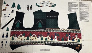Springs Industry Peace In The Country Winter Wonderland Vest DIY Craft Panel - Picture 1 of 5