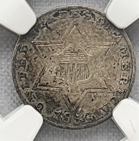 1854 Three Cent Silver, NGC VF30 Cover