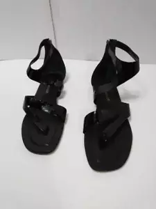 Tamara Mellon Damen-Sandalen mit Knöchelriemen schwarz Lederreißverschluss Italien 9,5 EUR 41 NEU - Bild 1 von 9