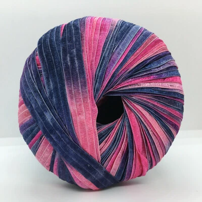 Memento - Berlini Ribbon Yarn #138 Wine Berries - Purple Pink 50gr 88yd 3/8"wide - Image 1 of 3