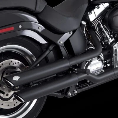 Escape Vance and Hines Twin Slash cromado antideslizante para HD Softail 07-17 Fatboy Foto 1 de 3