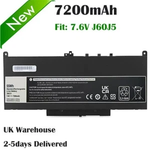 Batterie J60J5 MC34Y 1W2Y2 242WD pour ordinateur portable Dell Latitude 12 E7270 451-BBSY - Photo 1/6