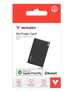 Verbatim My Finder Card Bluetooth Finder 1 pack- Black, Bluetooth Apple Find My - Picture 1 of 1