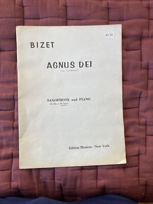 Bizet: Angus Dei, Saxophone and piano score. - Image 1 of 4