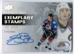 23/24 2023 UPPER DECK PREMIER JOE SAKIC ES-JS EXEMPLARY STAMPS AUTOGRAPH AUTO 10 - Picture 1 of 2