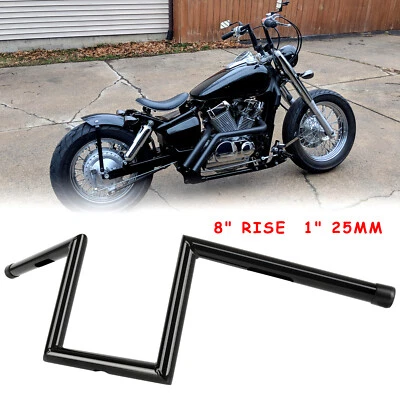 Manillar para Honda Shadow Aero Spirit VT 1000 750 VLX 600 1" 25mm 8" Elevación Z-Bar Foto 1 de 4
