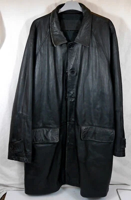 ancienne veste manteau long cuir vintage DEVRED - Photo 1/4
