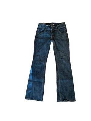 Pantalones de mezclilla Cabi Bootcut talla 2 para mujer azul lavado oscuro tiro bajo 30" entrepierna SB31 Foto 1 de 4