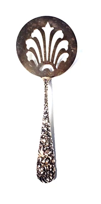 Antiguo servidor plano victoriano de plata esterlina KIRK STIEFF rosa ranurado 7,875" Foto 1 de 4