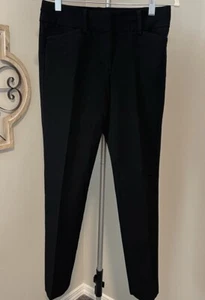 Pantalones elásticos Talbots Newport pierna cónica talla 2 negros frente plano carrera - Imagen 1 de 9