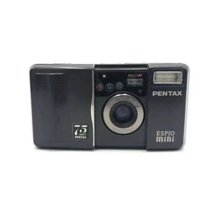 Pentax Espio mini 75 Jahre schwarze Point & Shoot Filmkamera gebraucht - Bild 1 von 3