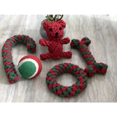 Fun Rope Dog Toys Heavy Duty Large Puppy Aggressive Teething 5 Pack - Image 1 of 4