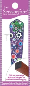 SCISSORFOBZ Designer Scissors Sheath Cover Single Small Purple Butterfly Garden - Picture 1 of 5