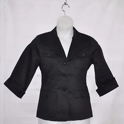 Linea от Louis Dell'Olio эластичный сатин блейзер размер 3 X черный - Изображение 1 из 2