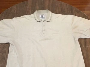 Pebble Beach Large Striped Off White Polo Shirt Golf Great Shape! Fast Shipping! - Picture 1 of 8
