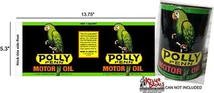 CALCOMANÍA ENVOLVER LATA DE ACEITE POLLY POLL-16 - HAZ LA TUYA PROPIA - BOMBA DE GAS WILSHIRE LUBSTER - Imagen 1 de 1