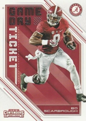 2018 Panini Contenders Draft Picks Game Day Tickets #19 Bo Scarbrough - Image 1 of 3