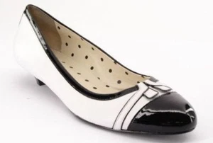 New VIA SPIGA Women White Leather Kitten Heel Pump Dress Shoe Sz 10 M Brazil - Picture 1 of 1