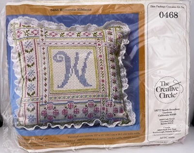 Vintage Needlecraft Kit 0468 Romantic Ribbons New Sealed Creative Circle - Image 1 of 4