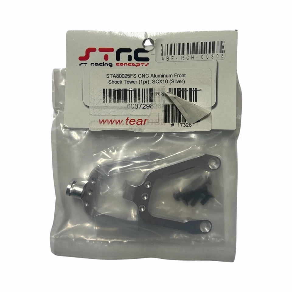 STRC Axial  STA80025FS Aluminum Front Shock Tower SCX10 Silver (2) - Image 1 of 1