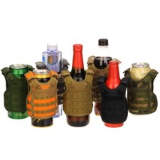 Beer Soda Water Can Bottle Cooler Carrier Insulator Tactical Molle Vest 