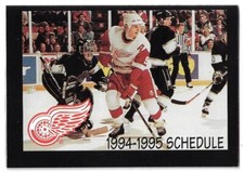 1994-95 Detroit Red Wings NHL FULL SEASON Hockey Schedule !!! Coca-Cola