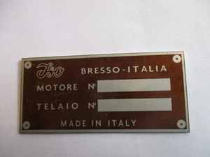 Typenschild Flying Iso moto Neve Rivolta s28 targa placca plaque du constructeur - Bild 1 von 1