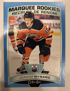 2019-20 O-Pee-Chee Marquee Rookies Blue Bord. Joakim Nygard #645 Edmonton Oilers