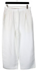 Pantalon SANDRO homme (UE) 42 mélange de linge taille haute blanc zippé mouche