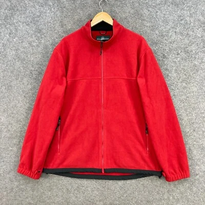 Brooks Brothers Jacket Mens XL Prosport Red Fleece Zip Pockets - Image 1 of 4
