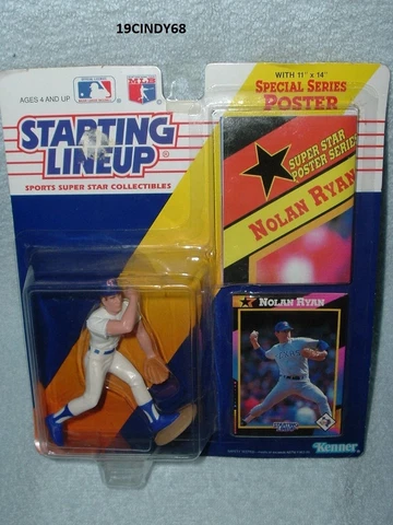 1992 MLB RANGERS "#34 NOLAN RYAN" STARTING LINEUP FIGURE & POSTER-NEW IN PACKAGE Cover