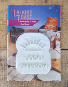 Vintage Talking Toast Stamp Cookie Cutters “Good Morning” Toast Bread 1980s - Picture 1 of 4