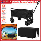 Foldable FOLDING Trolley Beach Camping Festival Cart 4 wheeled Wagon WITH COVER