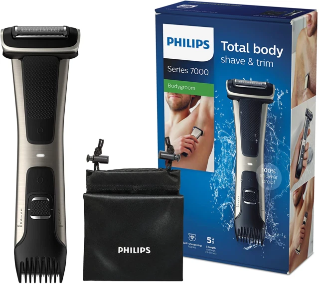 Philips Bodygroom 7000 BG7025/15 Bodygroom Utilizzabile Sotto la Doccia - Grigio