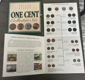 United States One Cent Collectors Set 4 Coins Indian, Wheat, Steel ,Lincoln - Picture 1 of 3