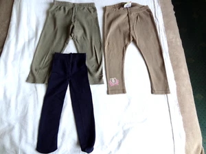2 Leggins für Baby/Kind +Gr.80 - 86 +1 Strumpfhose Gr. 74 Blau/olivfarben/beige - Bild 1 von 2