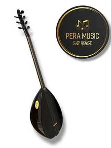 Saz Baglama Siyah Kisa Sap Baglama SEDEF / Short Neck Saz / With Pickups / Diyar - Picture 1 of 8