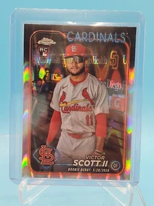 2024 Topps Chrome Update Victor Scott II RC RayWave #USC55 St. Louis Cardinals - Picture 1 of 2