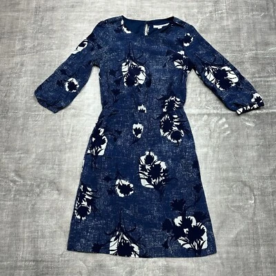 Vestido Boden para mujer 4L azul floral inspirado en la colección informal elegante ropa de trabajo de oficina Foto 1 de 4