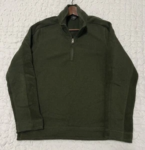 Royal Robbins Sweater Mens M Green 1/4 Zip Pullover Long Sleeve Outdoor Fleece - Picture 1 of 9