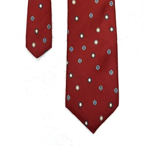 Pierre Cardin Red Blue Design Men’s Necktie 3”x 55” 100% Silk - Picture 1 of 9