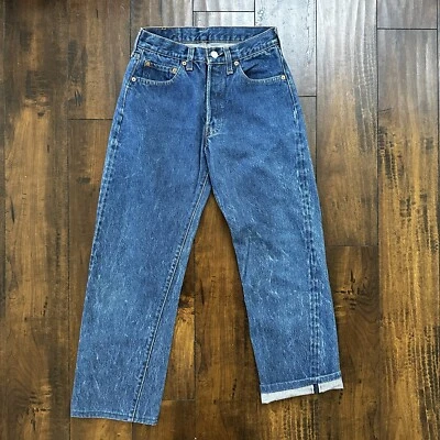 Levis Vintage 80s Redline Selvedge USA 501 XX Jeans 66 70s Dark 28x34 Act 24x25 — 第 1/4 张图片