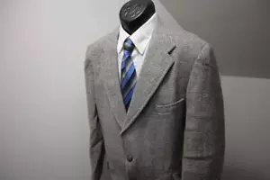 Harris Tweed Handwoven Scottish Wool Blazer Sports Jacket Made In USA Mens 44 R - Picture 1 of 13