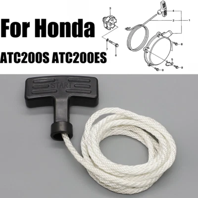 For HONDA 73-85 ATC70 ATC200 ATC ATV Pull Start Rope & Handle for Recoil Starter — 第 1/4 张图片
