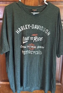 Harley Davidson Boerne, Texas T-Shirt, Size 3XL, Hunter Green, EUC - Picture 1 of 4