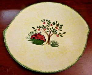 Blue Ridge Southern Pottery Weathervane Red Barn 12.5" Oval Platter - Excellent! - Picture 1 of 5