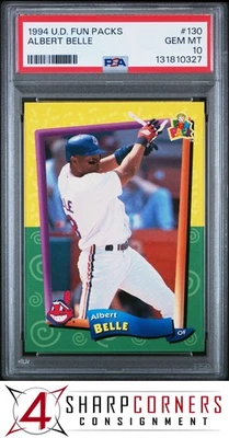Paquetes divertidos de cubierta superior 1994 #130 Albert Belle Pop 1 PSA 10 Foto 1 de 3