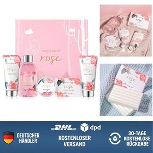 Geschenkset für Frauen Rose Körperpflege 5-teilig Duschgel Handcreme Bodylotion - Bild 1 von 10