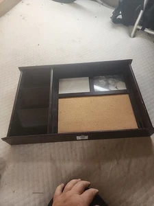 Wall Organizer with Cork Board & Photo Frame Sections 2.5 Deep 21x13.5 - Picture 1 of 2