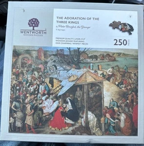 WENTWORTH WOODEN JIGSAW PUZZLE - ADORATION OF 3 KINGS (CHRISTMAS) 250 PIECES - Picture 1 of 4